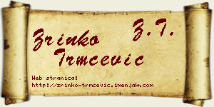 Zrinko Trmčević vizit kartica